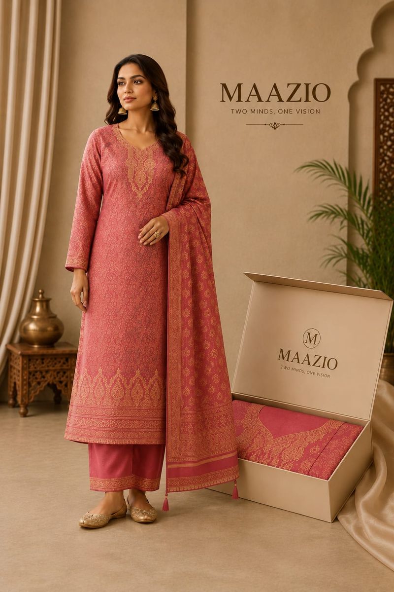 Three Piece Unstitched Suit